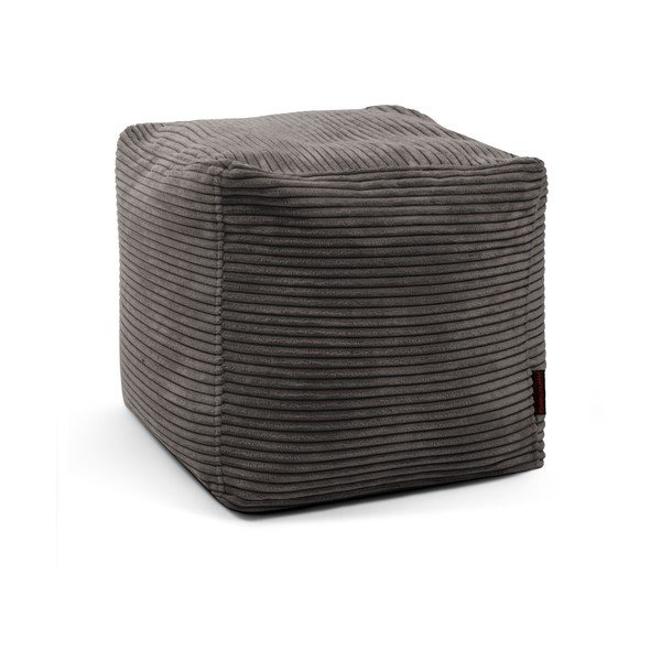 Temno siva vreča za sedenje iz rebrastega žameta Up! MooG – SLOWDOWN