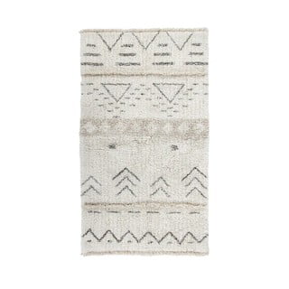 Kremno bela pralna ročno tkana volnena preproga 80x140 cm Lakota Day – Lorena Canals