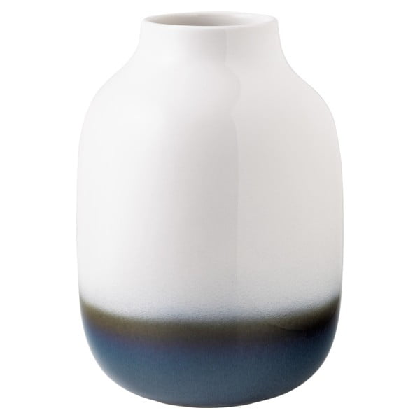 Modro-bela keramična vaza Villeroy & Boch Like Lave, višina 22,5 cm