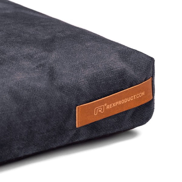 Temno sivo pasje ležišče iz eko usnja 40x50 cm SoftPET Eco S - Rexproduct-image-3