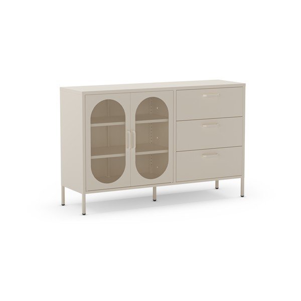 Kremno bela komoda 140x90 cm Diora – Marckeric-image-2