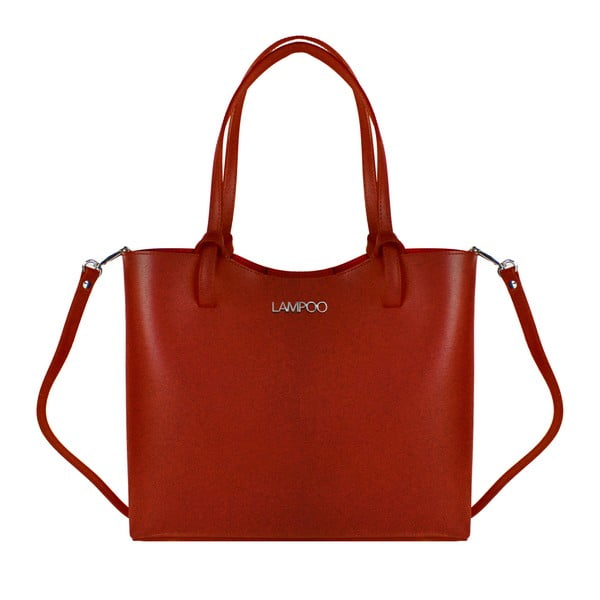 Temno rdeča usnjena torbica Lampoo Gulia