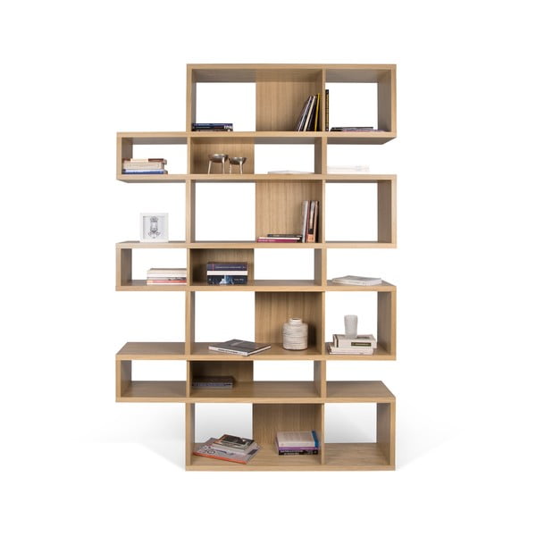 Rjava knjižna omara TemaHome London, 220 x 34 cm-image-4