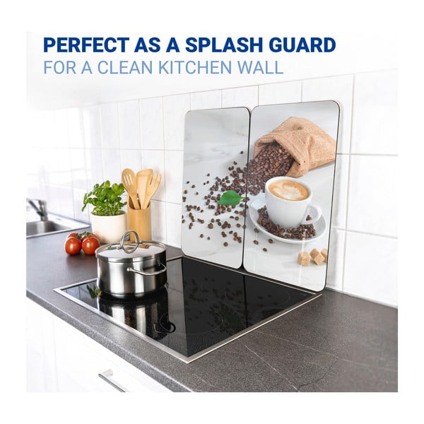 Zaščitne plošče za štedilnik iz kaljenega stekla 2 ks 52x30 cm Café Aromatica – Maximex-image-4