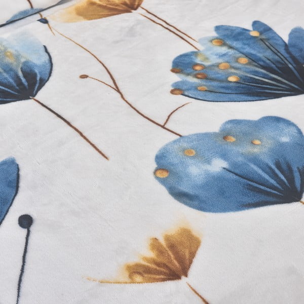 Temno modra enojna posteljnina iz mikropliša 140x200 cm Marbella – My House-image-3