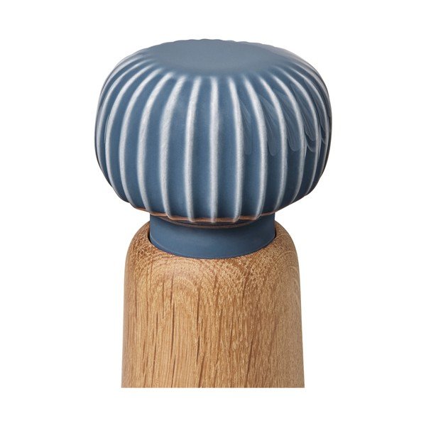 Mlinček za začimbe iz hrastovega lesa z antracit-sivimi porcelanastimi detajli Kähler Design Hammershoi, višina 17,5 cm-image-2