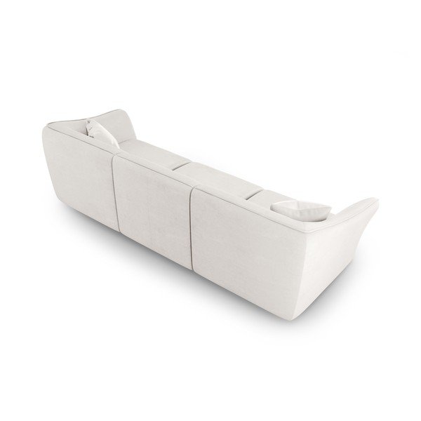 Bela sedežna garnitura iz tkanine bouclé 292 cm Tokyo – Cosmopolitan Design-image-2