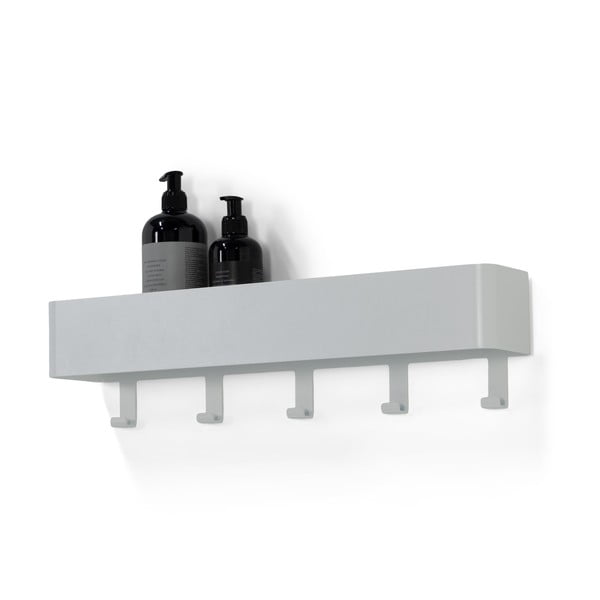 Bela jeklena stenska kopalniška polica Multi – Spinder Design-image-2