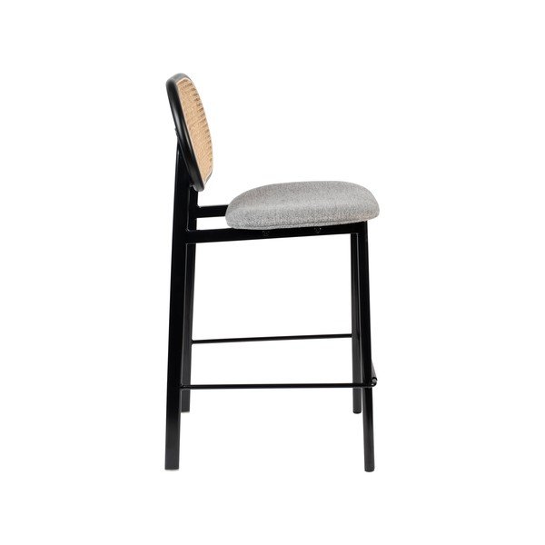 Črni-svetlo sivi barski stolček 94 cm Spike - Zuiver-image-4