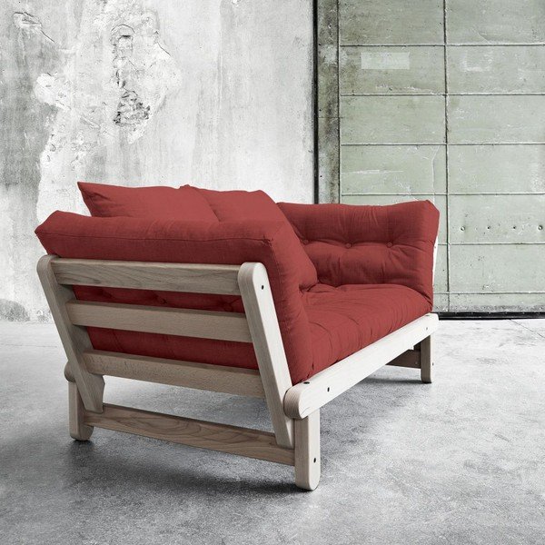 Raztegljiv kavč Karup Beat Beech/Passion Red-image-1