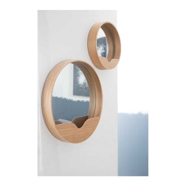 Stensko ogledalo s pladnjem za shranjevanje Zuiver Round Wall, ⌀ 40 cm-image-4