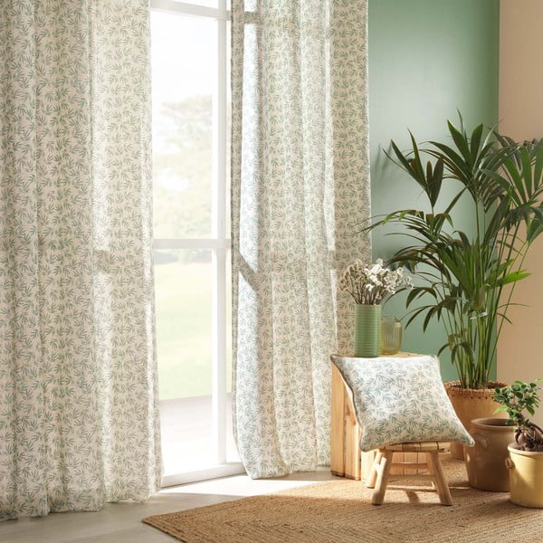 Belo-zelena zavesa 140x240 cm Maddy – douceur d'intérieur-image-4