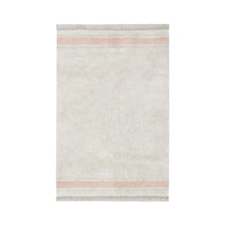 Rožnata/kremno bela pralna ročno tkana bombažna preproga 140x200 cm Gastro Rose – Lorena Canals