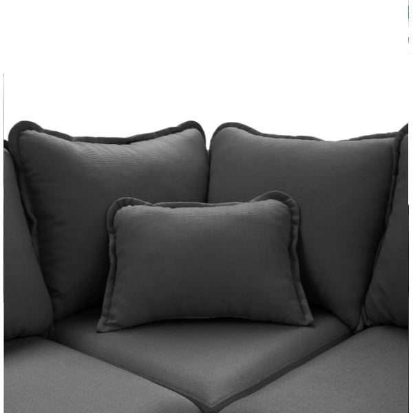 Temno siva kotna sedežna garnitura (z levim kotom) Beata – Ropez-image-1