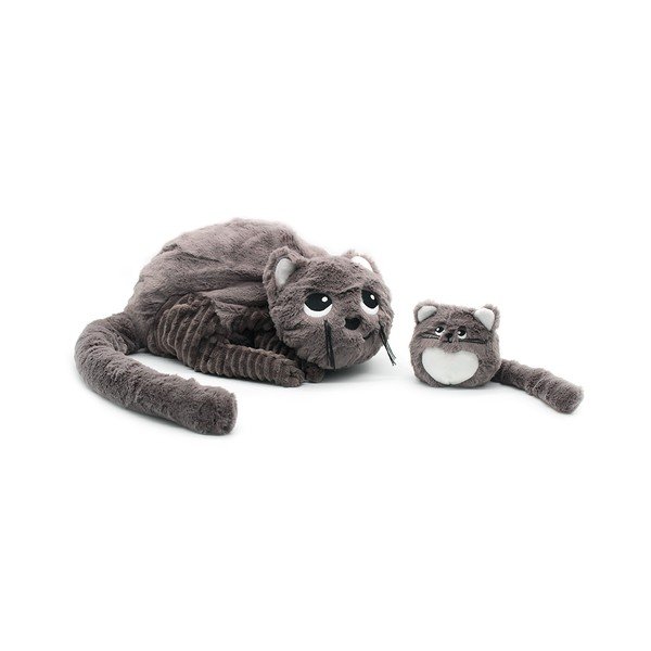 Plišaste igrače v kompletu 2 ks Ptipotos Miaou – Les Deglingos