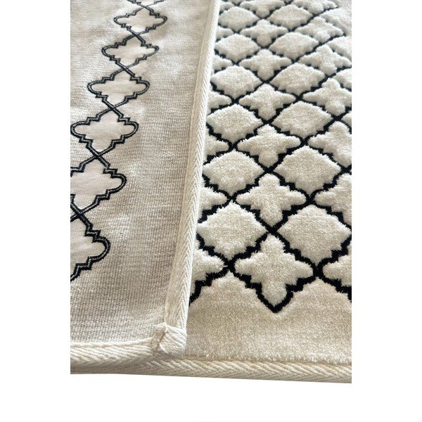 Kremno bele kopalniške preproge v kompletu 2 ks 60x100 cm Luxury – Foutastic-image-2