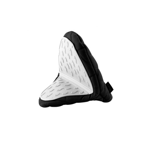 Črno-bela bombažna rokavica s silikonskim Vialli Design