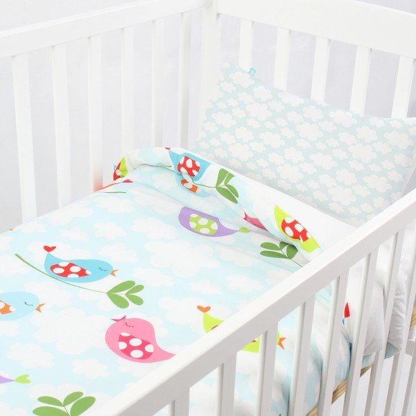 Otroška bombažna posteljnina Mr. Fox Little Birds, 100 x 120 cm-image-3