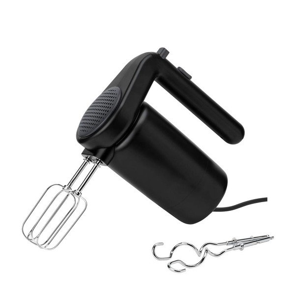 Črn plastičen ročni mešalnik Foodie – RIG-TIG