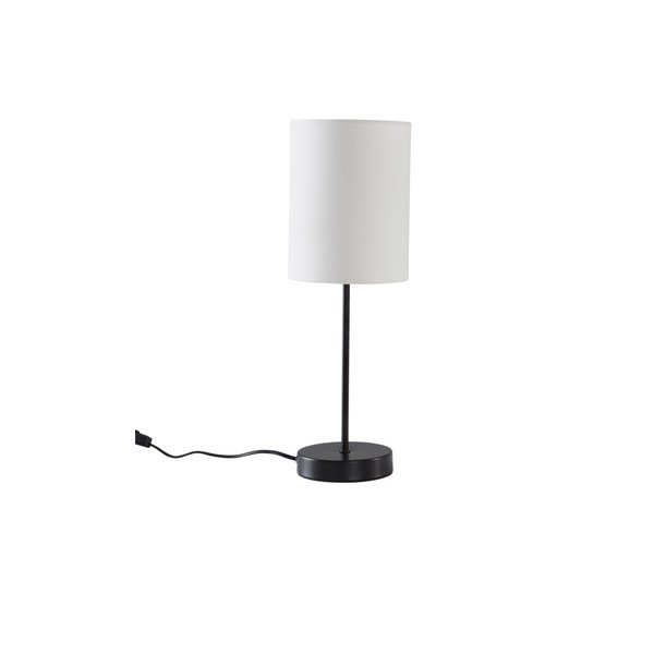 Bela/črna tekstilna namizna svetilka (višina 45 cm) Seth – Jotex-image-3