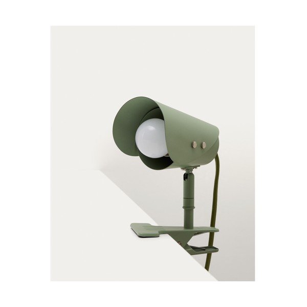 Zelena kovinska namizna svetilka s sponko (višina 16 cm) Jula – Kave Home-image-4