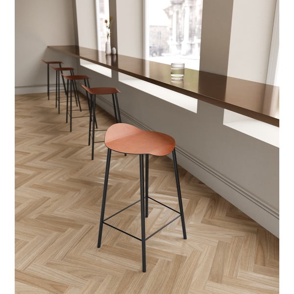 Usnjen barski stol v konjak rjavi barvi Flamingo Bull – LIND DNA-image-1