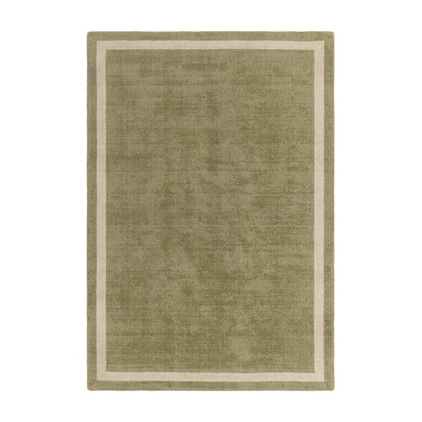 Kaki zelena ročno tkana volnena preproga 200x300 cm Albi – Asiatic Carpets
