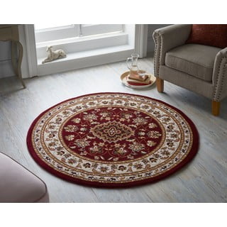 Rdeča okrogla preproga 133x133 cm Sherbone – Flair Rugs