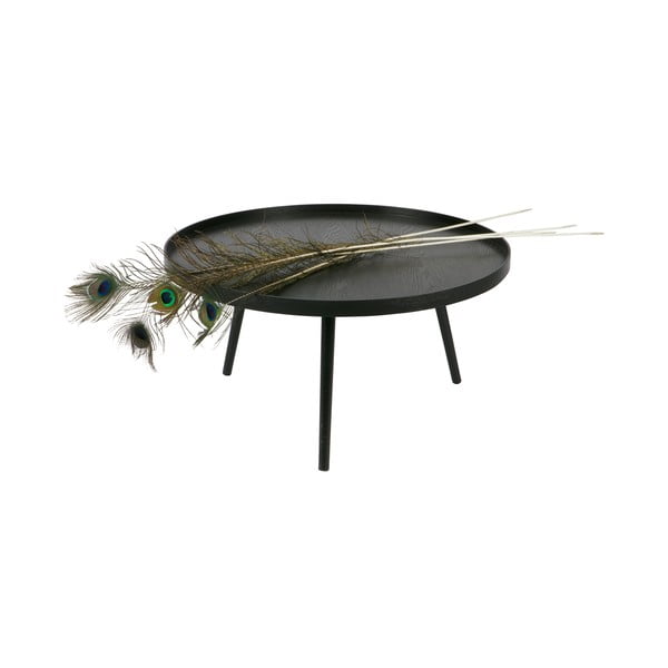 Črna klubska mizica WOOOD Mesa, Ø 78 cm-image-4