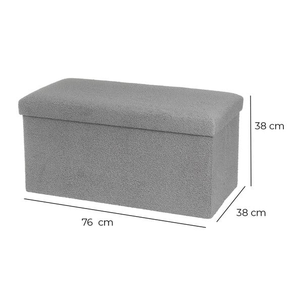 Siv tabure iz tkanine bouclé Folding – Casa Selección-image-3