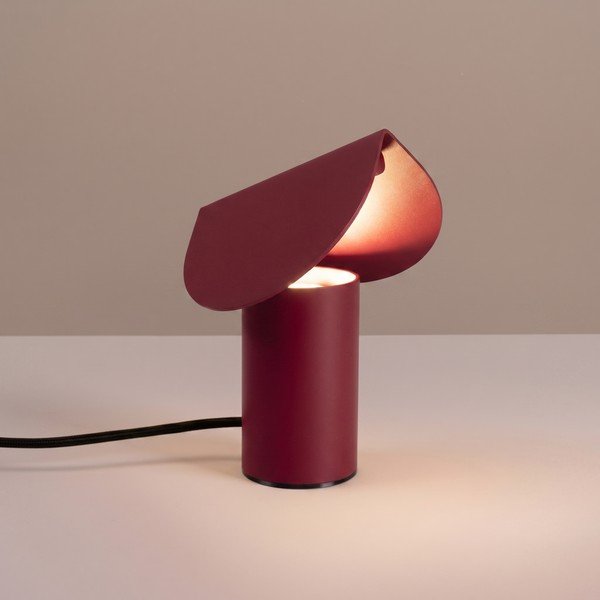 Bordo rdeča aluminijasta LED namizna svetilka (višina 15 cm) BISCUIT – Thoro-image-2