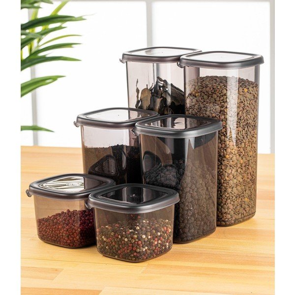 Posode za shranjevanje v kompletu 6 ks živil Fresco – Hermia-image-1