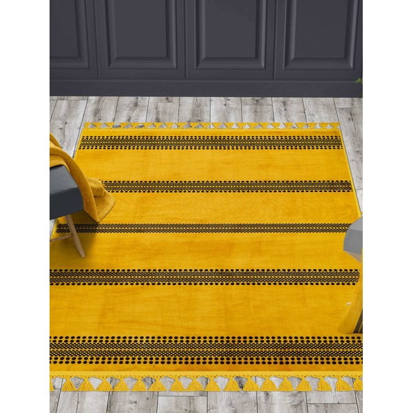 Rumena pralna preproga 200x80 cm - Vitaus-image-1