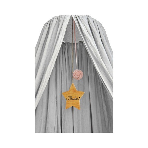 Siv otroški platneni nadstrešek nad otroško posteljico BELLAMY Stone Grey, dolžina 260 cm-image-2