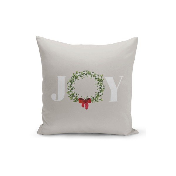 Siva božična okrasna prevleka za blazino Kate Louise Christmas Noel, 43 x 43 cm