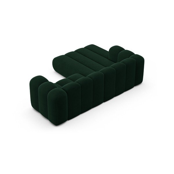 Temno zelena kotna sedežna garnitura (levi kot) Lupine – Micadoni Home-image-3