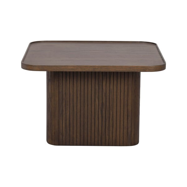 Temno rjava mizica v hrastovem dekorju ø 60 cm Sullivan – Rowico