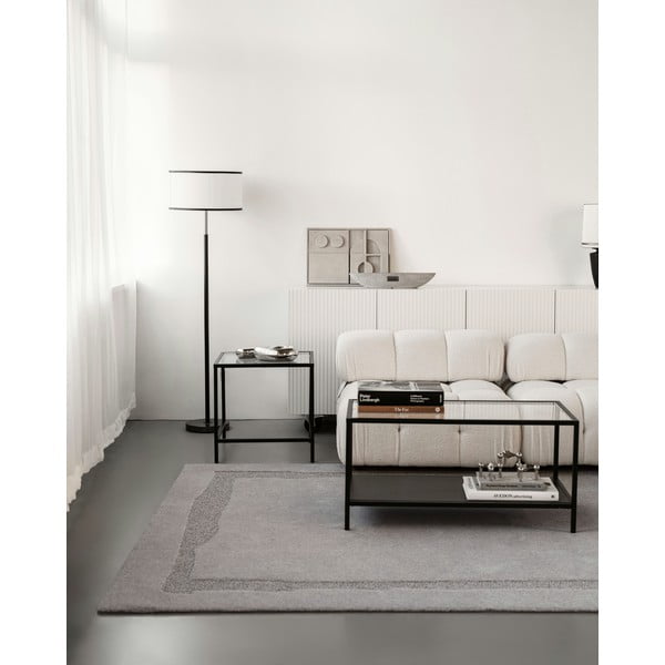 Siva volnena preproga 200x300 cm Morphic Rocca – Agnella-image-1