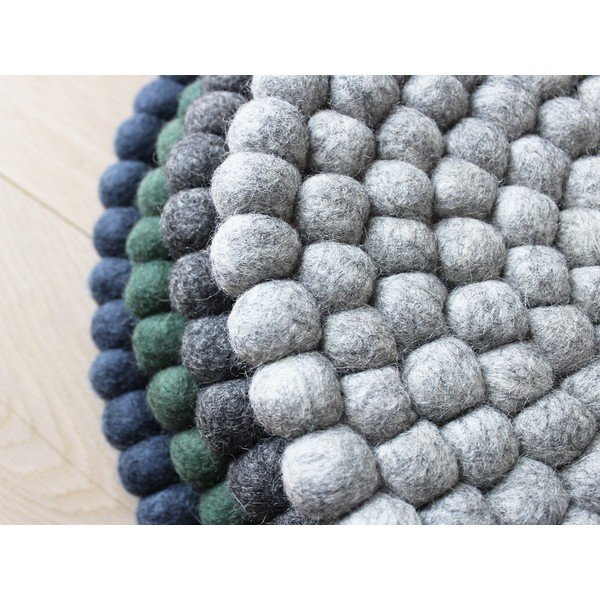 Temno modra sedežna blazina iz volnenih kroglic Wooldot Ball Chair Pad, ⌀ 30 cm-image-1