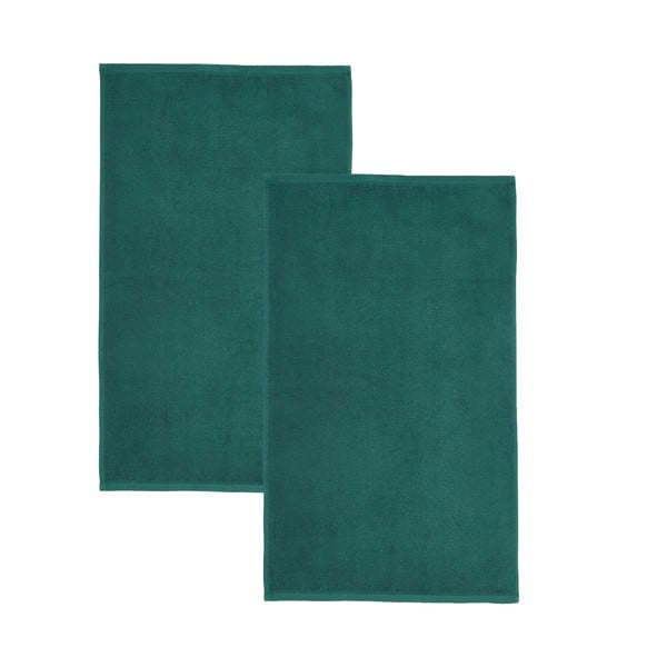 Temno zelene hitro sušeče frotirne bombažne brisače v kompletu 2 ks 90x140 cm Quick Dry – Catherine Lansfield