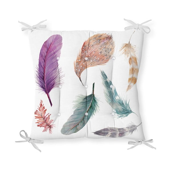 Sedežna blazina iz mešanice bombaža Minimalist Cushion Covers Feathers, 40 x 40 cm