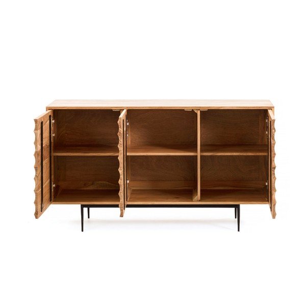 Svetlo rjava komoda iz akacijevega lesa Kave Home Delsie, 147 x 81 cm-image-4