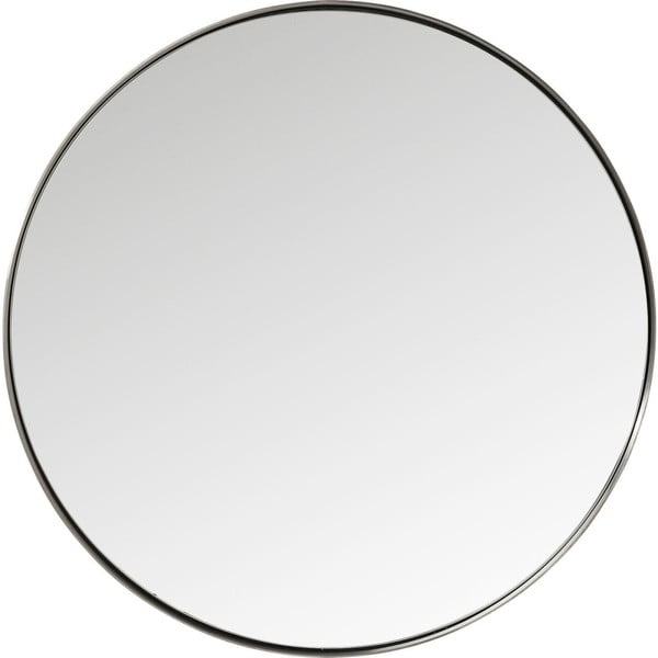 Okroglo ogledalo s črnim okvirjem Kare Design Round Curve, ⌀ 100 cm