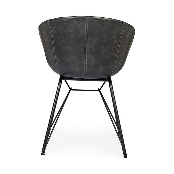 Temno siv oblazinjen jedilni stol Warhol – Bizzotto-image-4