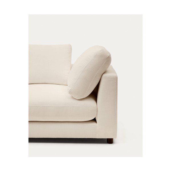 Kremno bel ležalnik Gala – Kave Home-image-1