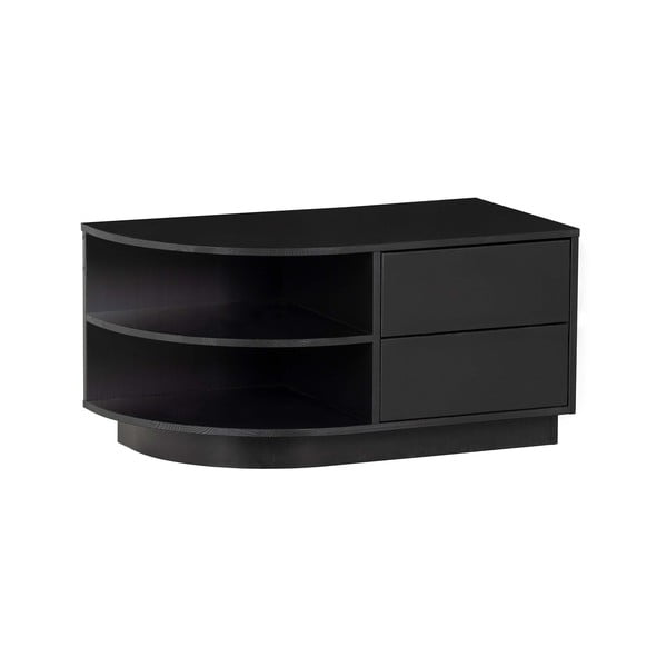 Črna modularna TV omarica iz masivnega bora 78x40 cm Finca – WOOOD-image-2