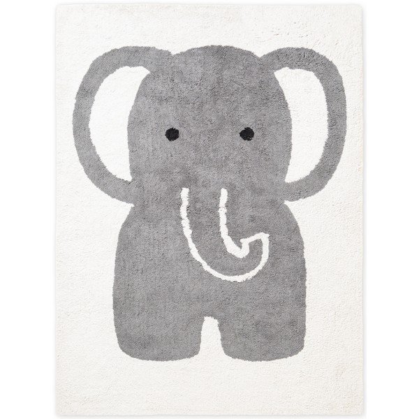 Siva/kremno bela pralna/ročno tkana bombažna otroška preproga 140x200 cm Snuggle Emil – Hanse Home
