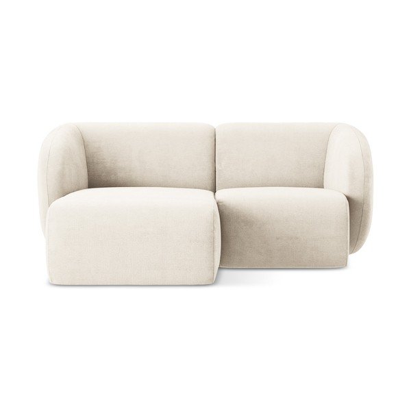 Bež kotna sedežna garnitura iz šenilje (levi kot/z ležalnikom) Lani – Makamii