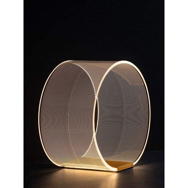Aluminijasta LED zatemnitvena namizna svetilka v zlati barvi s senčilom iz akrilnega stekla (višina 28 cm) Valentin – Nova Luce-image-4