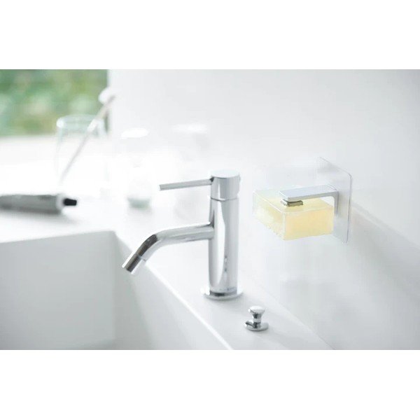 Belo plastično magnetno držalo za milo z namestitvijo brez vrtanja Film Hook – YAMAZAKI-image-2